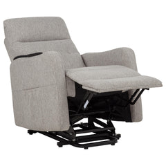 Dayes Taupe Upholstered Power Lift Recliner Chair - Ornate Home