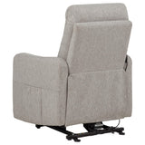 Dayes Taupe Upholstered Power Lift Recliner Chair - Ornate Home