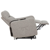Dayes Taupe Upholstered Power Lift Recliner Chair - Ornate Home