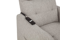 Dayes Taupe Upholstered Power Lift Recliner Chair - Ornate Home