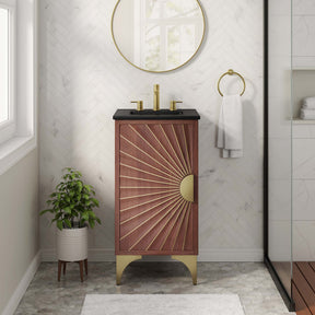 Daylight Black/Walnut 18" Bathroom Vanity - Ornate Home