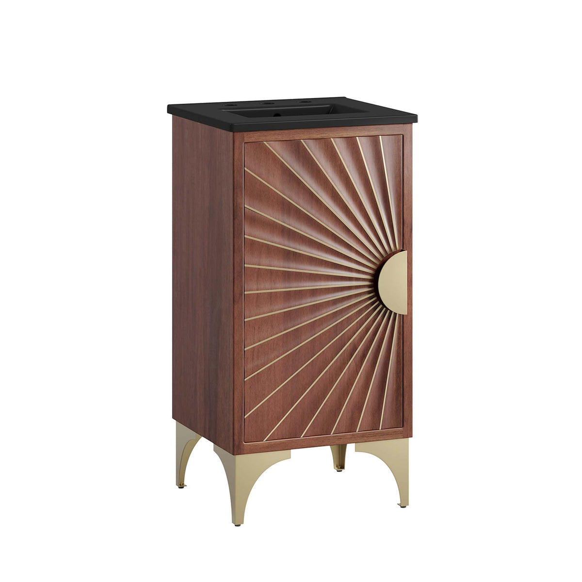 Daylight Black/Walnut 18" Bathroom Vanity - Ornate Home
