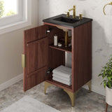 Daylight Black/Walnut 18" Bathroom Vanity - Ornate Home