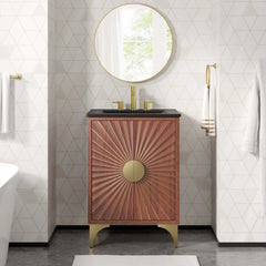 Daylight Black/Walnut 24" Bathroom Vanity - Ornate Home