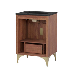 Daylight Black/Walnut 24" Bathroom Vanity - Ornate Home