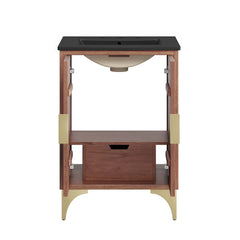 Daylight Black/Walnut 24" Bathroom Vanity - Ornate Home