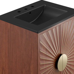 Daylight Black/Walnut 24" Bathroom Vanity - Ornate Home