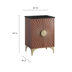 Daylight Black/Walnut 24" Bathroom Vanity - Ornate Home