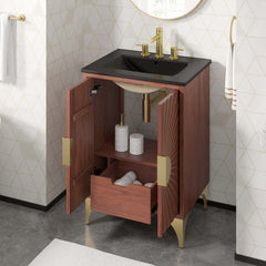 Daylight Black/Walnut 24" Bathroom Vanity - Ornate Home
