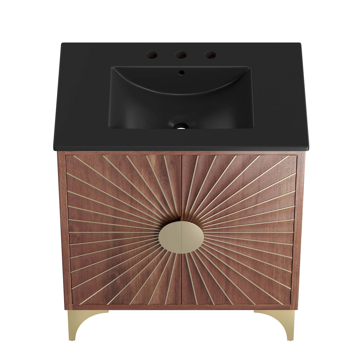 Daylight Black/Walnut 30" Bathroom Vanity - Ornate Home