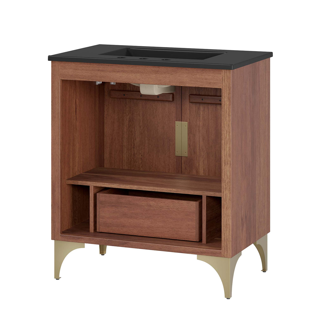 Daylight Black/Walnut 30" Bathroom Vanity - Ornate Home