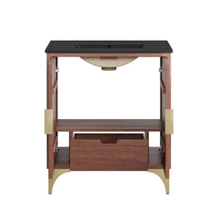 Daylight Black/Walnut 30" Bathroom Vanity - Ornate Home