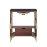 Daylight Black/Walnut 30" Bathroom Vanity - Ornate Home