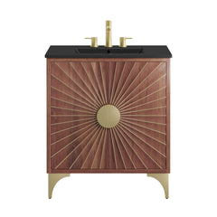 Daylight Black/Walnut 30" Bathroom Vanity - Ornate Home