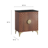 Daylight Black/Walnut 30" Bathroom Vanity - Ornate Home