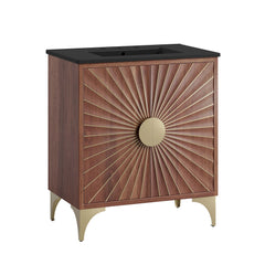 Daylight Black/Walnut 30" Bathroom Vanity - Ornate Home