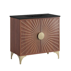 Daylight Black/Walnut 36" Bathroom Vanity - Ornate Home