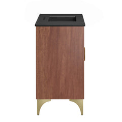 Daylight Black/Walnut 36" Bathroom Vanity - Ornate Home
