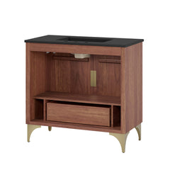 Daylight Black/Walnut 36" Bathroom Vanity - Ornate Home