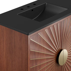 Daylight Black/Walnut 36" Bathroom Vanity - Ornate Home