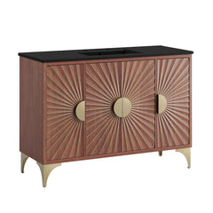 Daylight Black/Walnut 48" Bathroom Vanity - Ornate Home