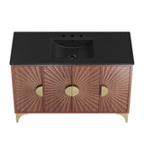 Daylight Black/Walnut 48" Bathroom Vanity - Ornate Home