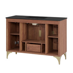 Daylight Black/Walnut 48" Bathroom Vanity - Ornate Home