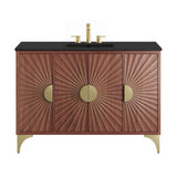 Daylight Black/Walnut 48" Bathroom Vanity - Ornate Home