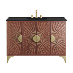 Daylight Black/Walnut 48" Bathroom Vanity - Ornate Home