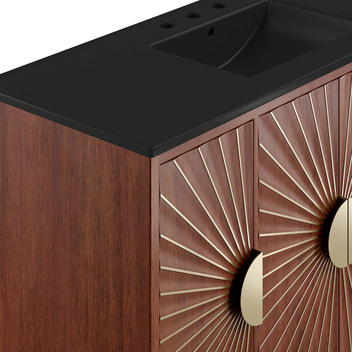 Daylight Black/Walnut 48" Bathroom Vanity - Ornate Home