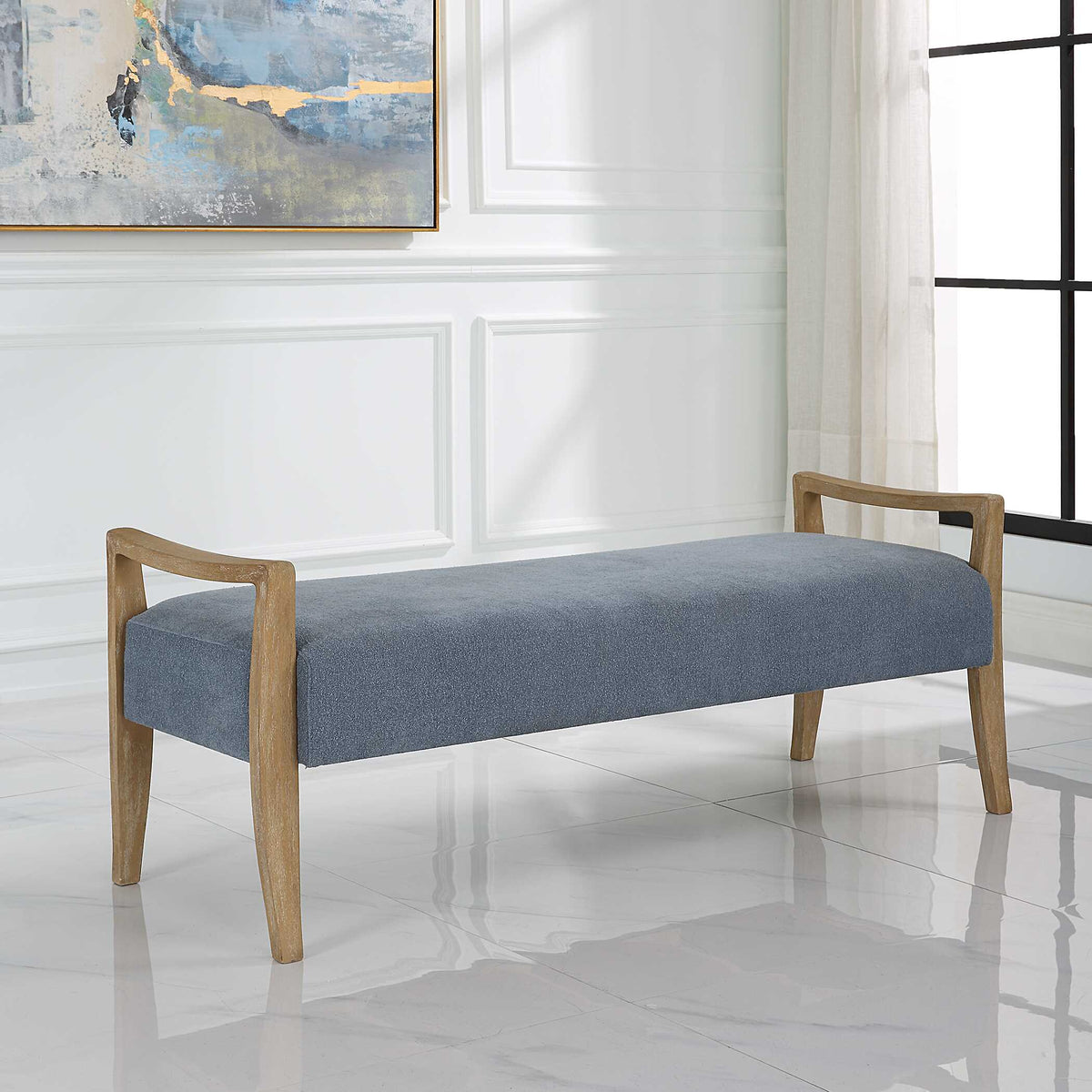 Daylight Sky Blue Bench - Ornate Home