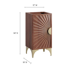 Daylight Walnut 18" Bathroom Vanity Cabinet - Ornate Home