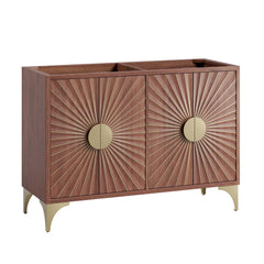 Daylight Walnut 48" Double Sink Compatible (Not Included) Bathroom Vanity Cabinet - Ornate Home