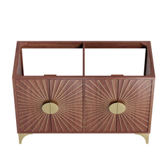 Daylight Walnut 48" Double Sink Compatible (Not Included) Bathroom Vanity Cabinet - Ornate Home
