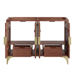 Daylight Walnut 48" Double Sink Compatible (Not Included) Bathroom Vanity Cabinet - Ornate Home
