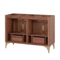 Daylight Walnut 48" Double Sink Compatible (Not Included) Bathroom Vanity Cabinet - Ornate Home
