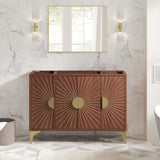 Daylight Walnut 48" Single Sink Compatible (Not Included) Bathroom Vanity Cabinet - Ornate Home