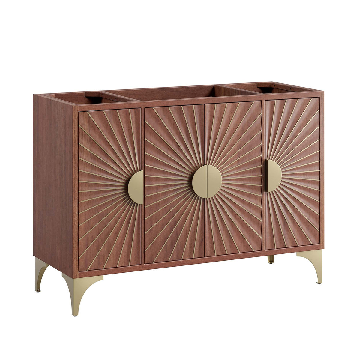 Daylight Walnut 48" Single Sink Compatible (Not Included) Bathroom Vanity Cabinet - Ornate Home