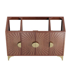Daylight Walnut 48" Single Sink Compatible (Not Included) Bathroom Vanity Cabinet - Ornate Home