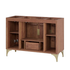 Daylight Walnut 48" Single Sink Compatible (Not Included) Bathroom Vanity Cabinet - Ornate Home