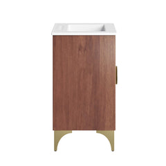 Daylight White/Walnut 24" Bathroom Vanity - Ornate Home
