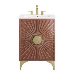Daylight White/Walnut 24" Bathroom Vanity - Ornate Home