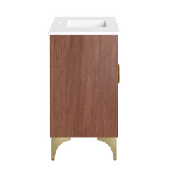 Daylight White/Walnut 36" Bathroom Vanity - Ornate Home