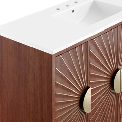 Daylight White/Walnut 48" Bathroom Vanity - Ornate Home
