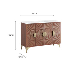 Daylight White/Walnut 48" Bathroom Vanity - Ornate Home