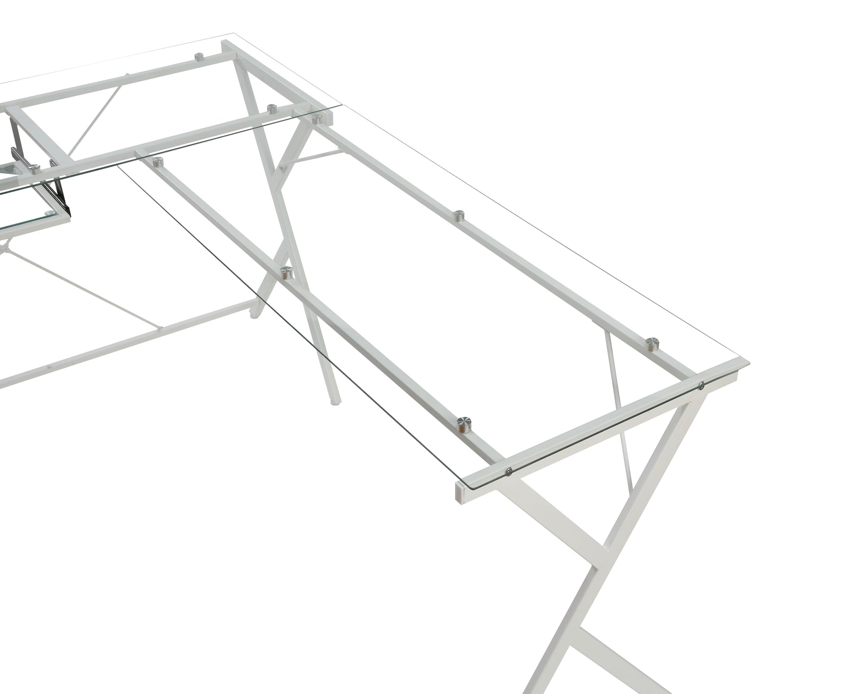 Dazenus Clear Glass Computer Desk - Ornate Home