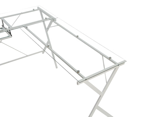 Dazenus Clear Glass Computer Desk - Ornate Home