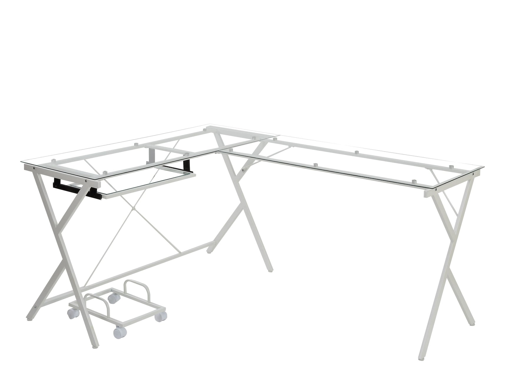 Dazenus Clear Glass Computer Desk - Ornate Home