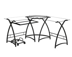 Dazenus Glass Computer Desk - Ornate Home