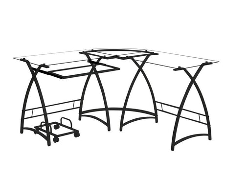 Dazenus Glass Computer Desk - Ornate Home